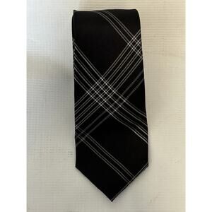 Michael Silk Tie Black White